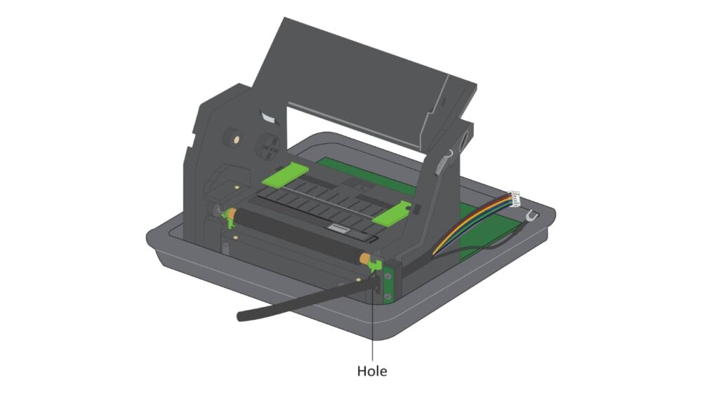 Installing a cutter in the WS4-TT printer