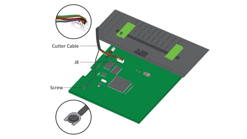 Installing a cutter in the WS4-TT printer
