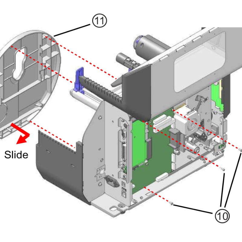 Installing a dispenser unit in the CL4NX Plus printer