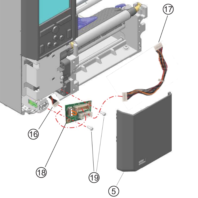 Installing a linerless cutter kit in the CL4NX Plus Printer