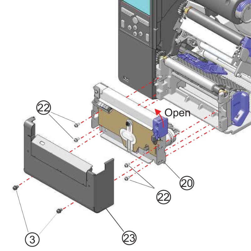 Installing a linerless cutter kit in the CL4NX Plus Printer