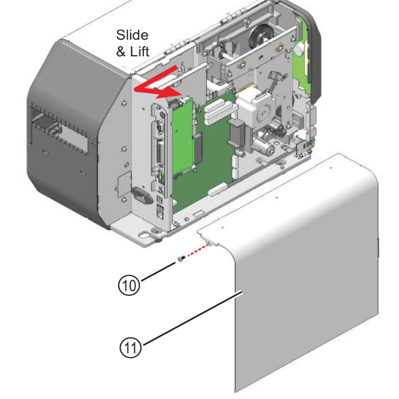 Installing a linerless cutter kit in the CL4NX Plus Printer