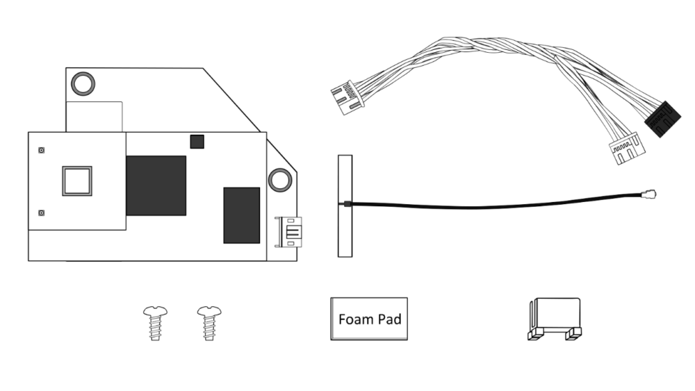 Installing the wireless LAN module for the WS4-DT printer